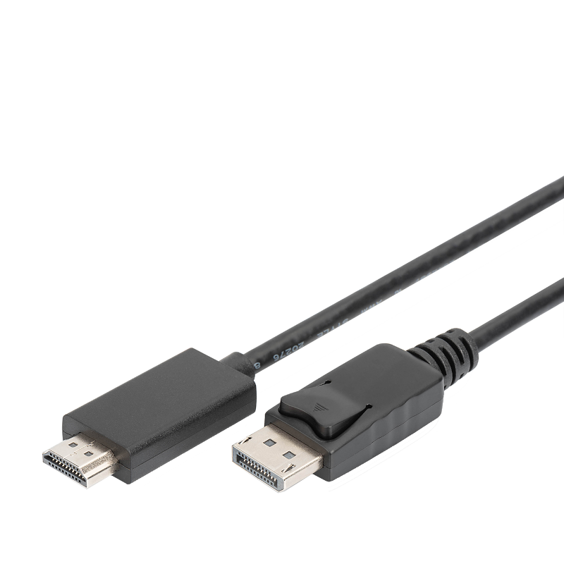 Кабель DisplayPort to HDMI 2m Digitus 4K (AM/AM) Black (AK-340303-020-S)